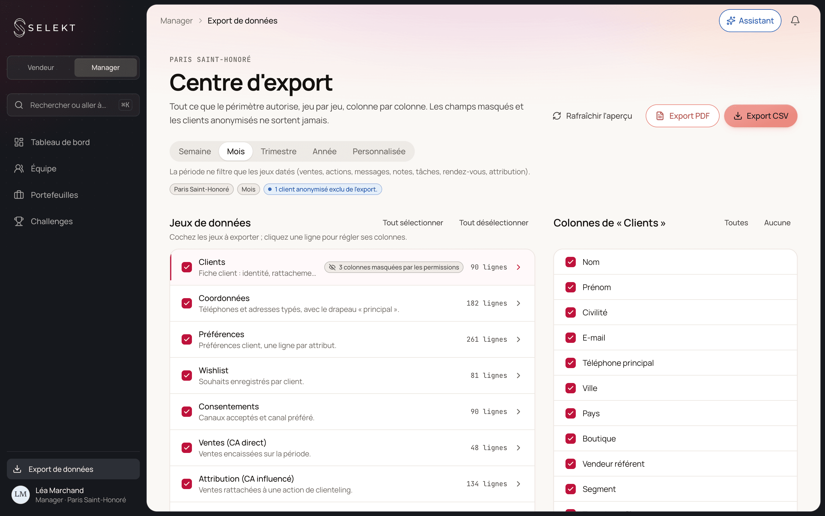 Selekt — exports de la boutique