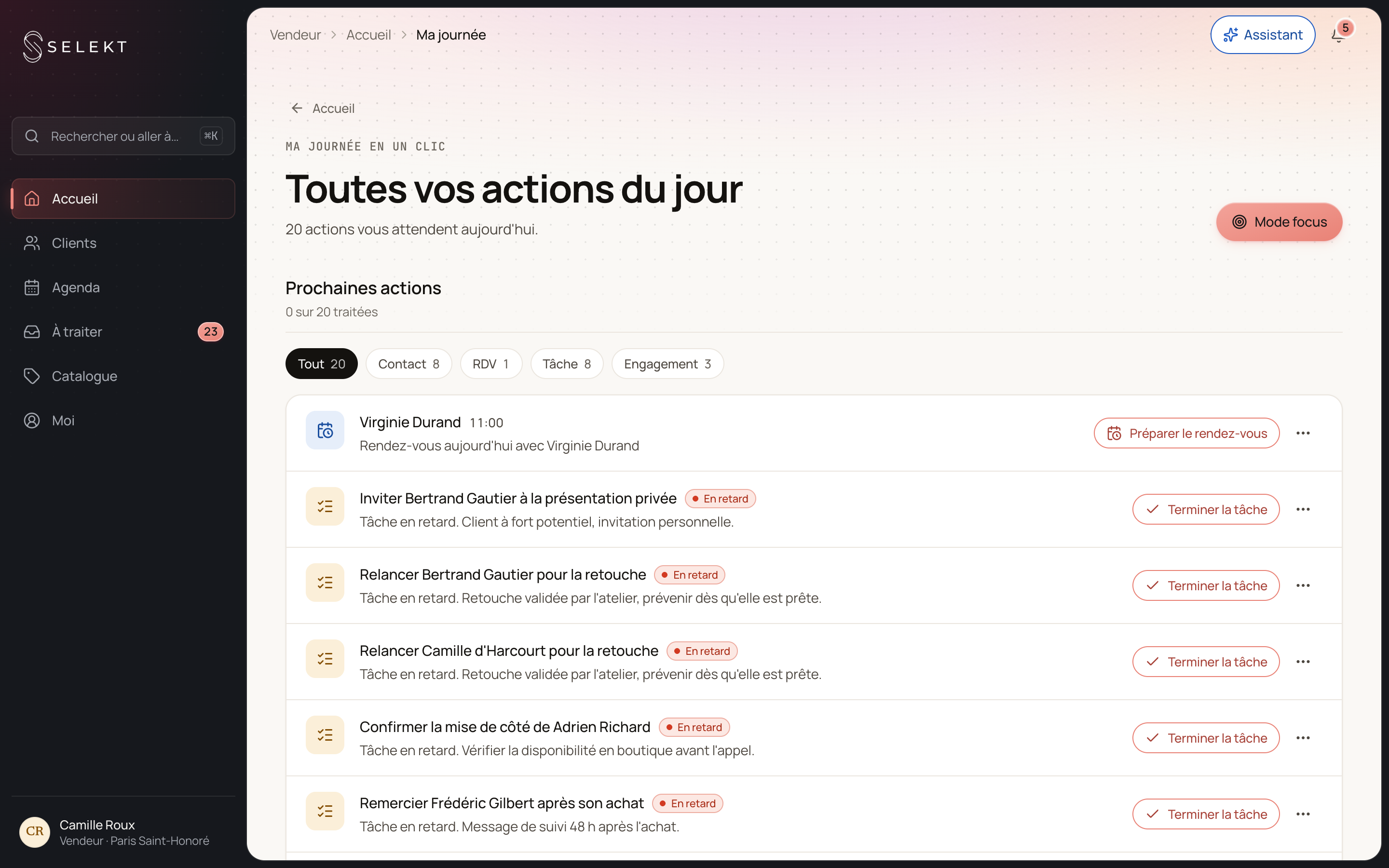 Espace Vendeur — Le client sur le bout des doigts